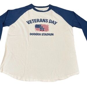 LOS ANGELES Dodgers Veterans Day Night T-shirt SGA Mens Medium Military Patriot